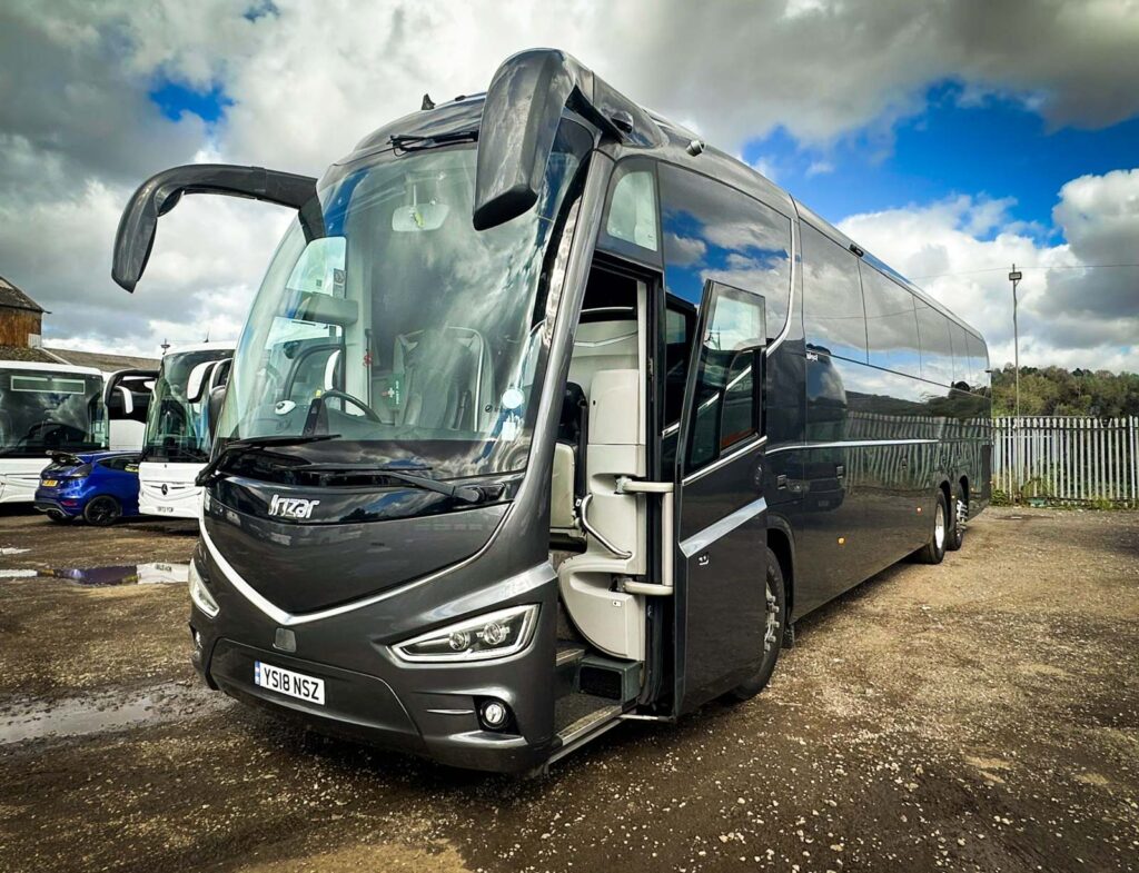 VIP Team Coach exterior shot with open door